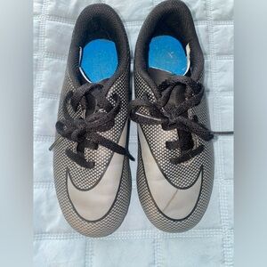 Nike Black and Gray Sneakers with Metallic Finish